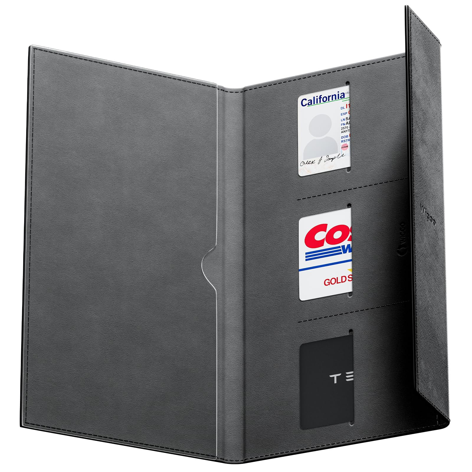 Wigoo front closed holder in black showing compact protection