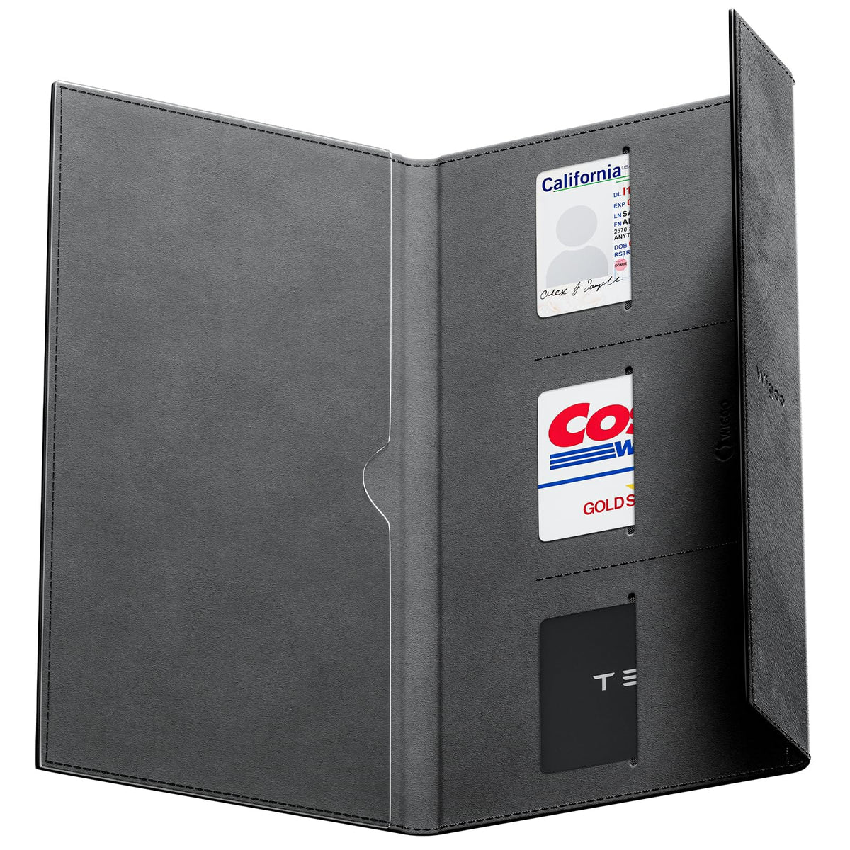 Wigoo front closed holder in black showing compact protection