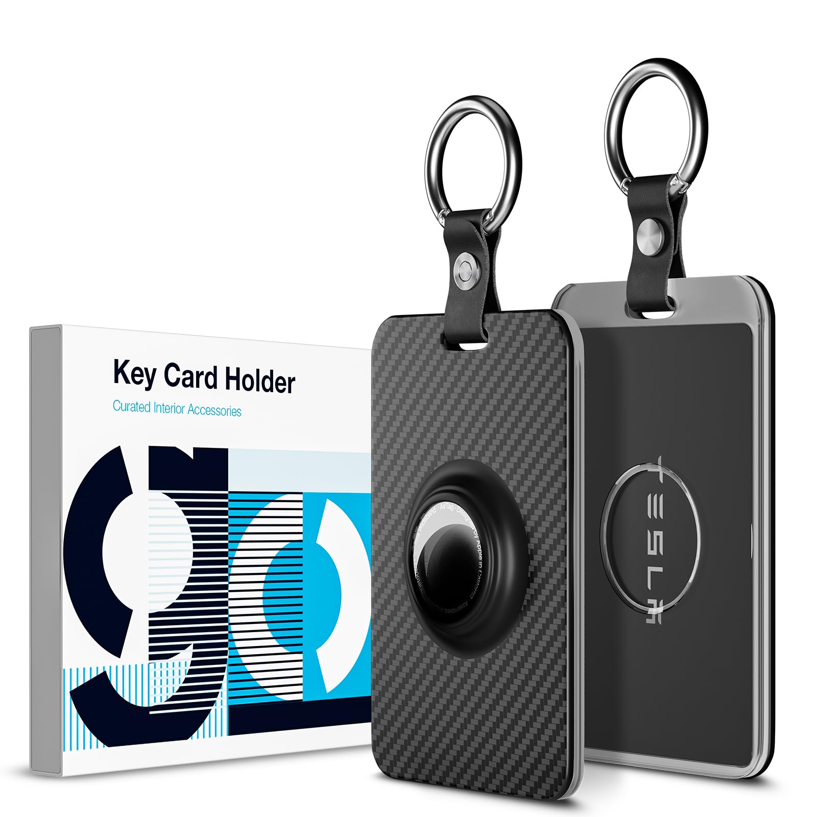 Wigoo front view of holder showing sleek carbon fiber finish and secure closure