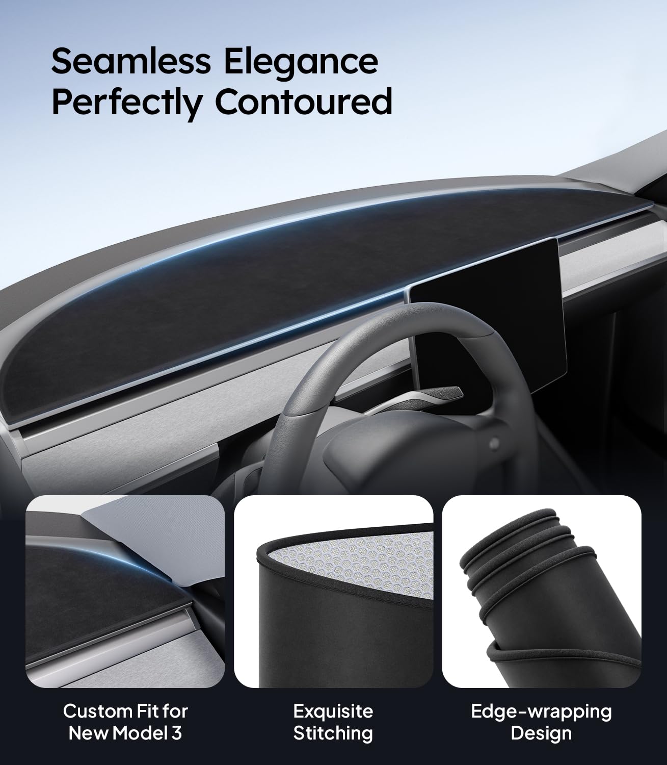 Wigoo installed on Tesla Model 3 Highland offering reduced glare and refined look
