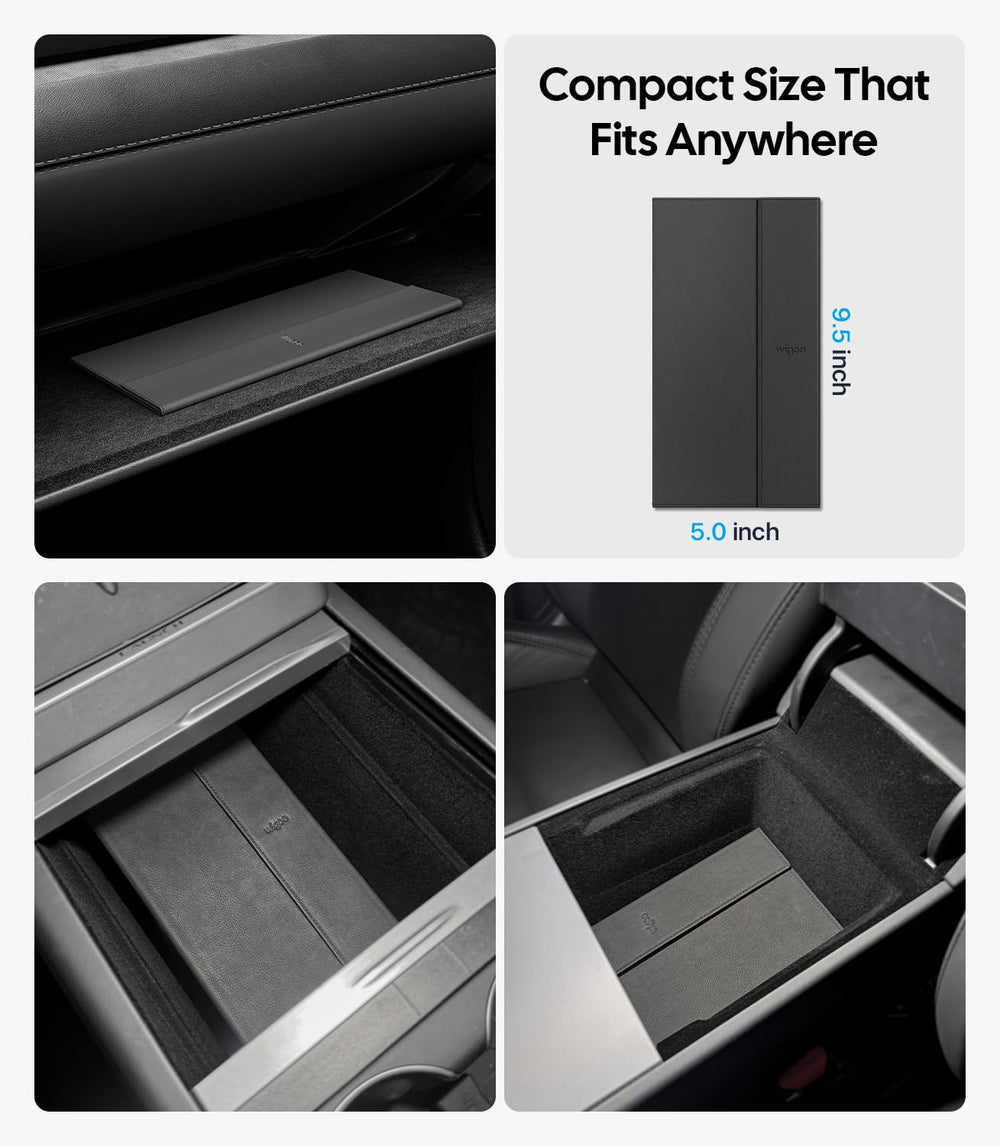 Wigoo on car dashboard in lifestyle scene keeping paperwork organized