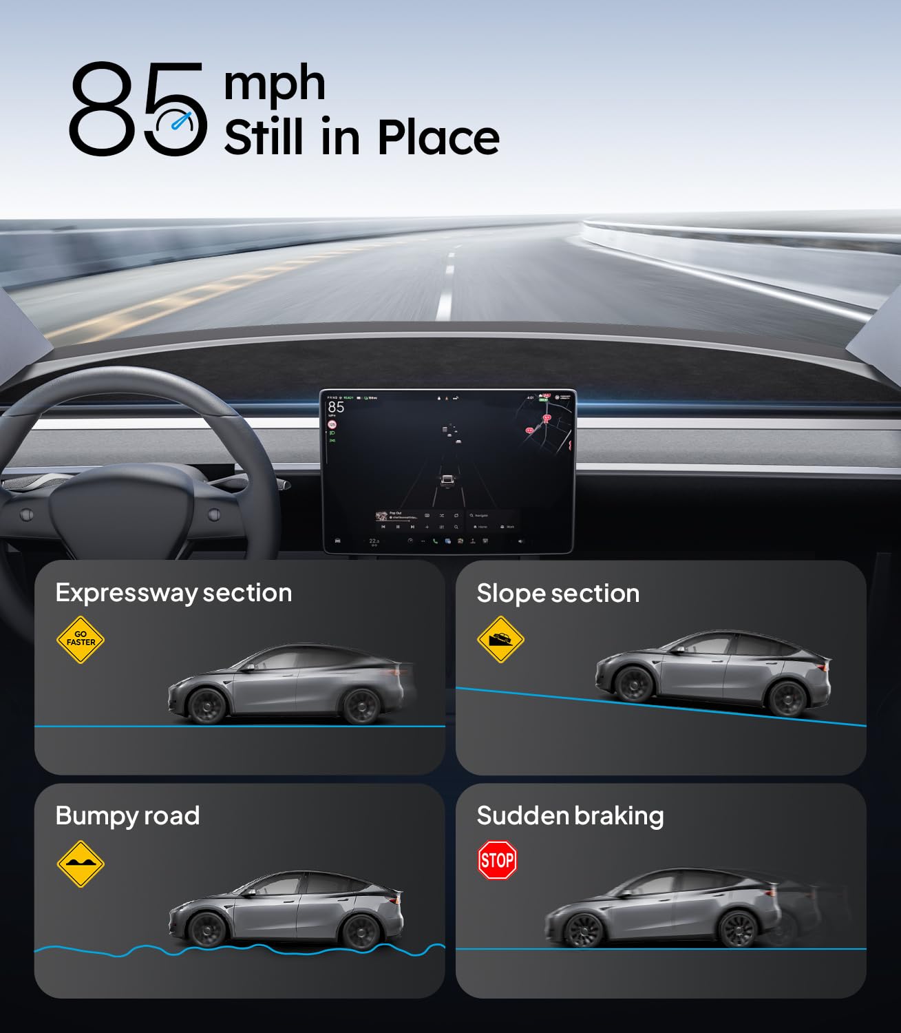 Wigoo next to ruler for scale showing precise fit for Model 3 Highland dashboard