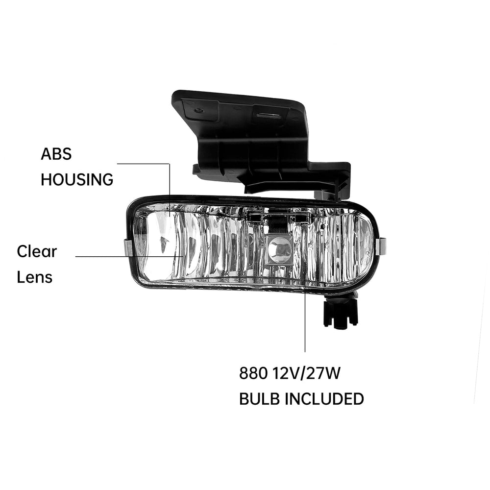 WILD BEAR fog lamp installed on Silverado bumper improving low-beam visibility