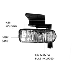 WILD BEAR fog lamp installed on Silverado bumper improving low-beam visibility