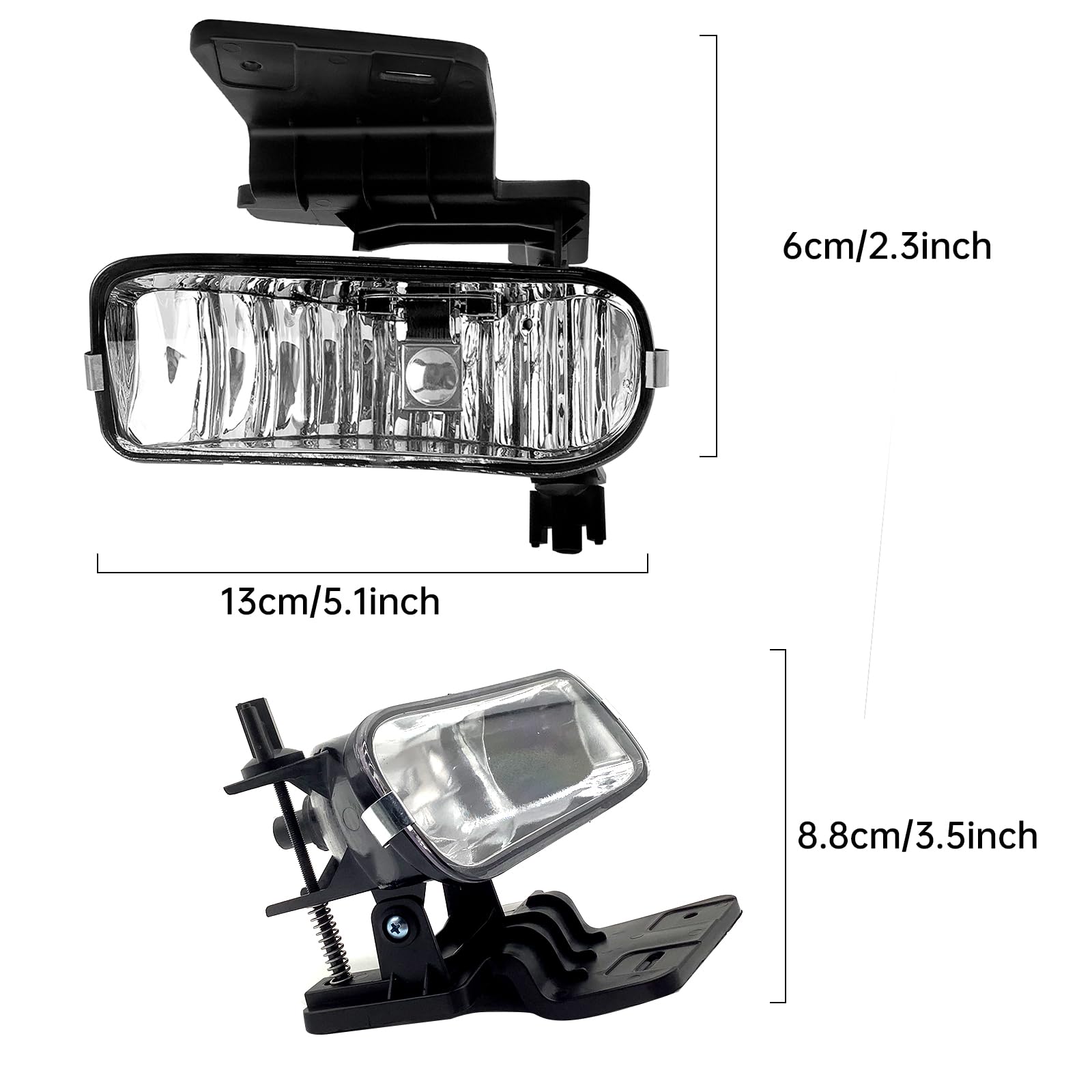 WILD BEAR fog lamp next to hand for scale confirming OEM-like size