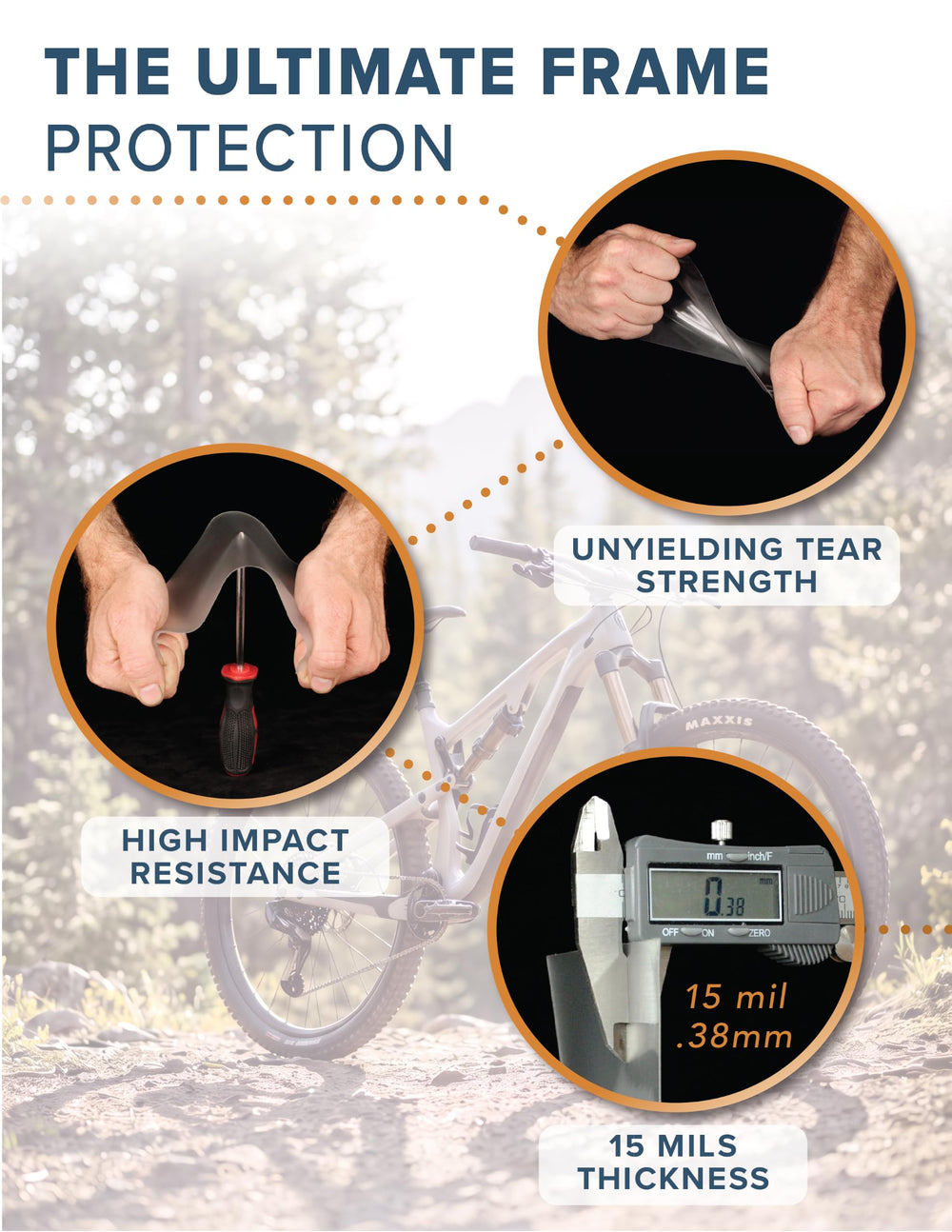 WilderWild tape on chainstay protecting frame from chain slap and debris