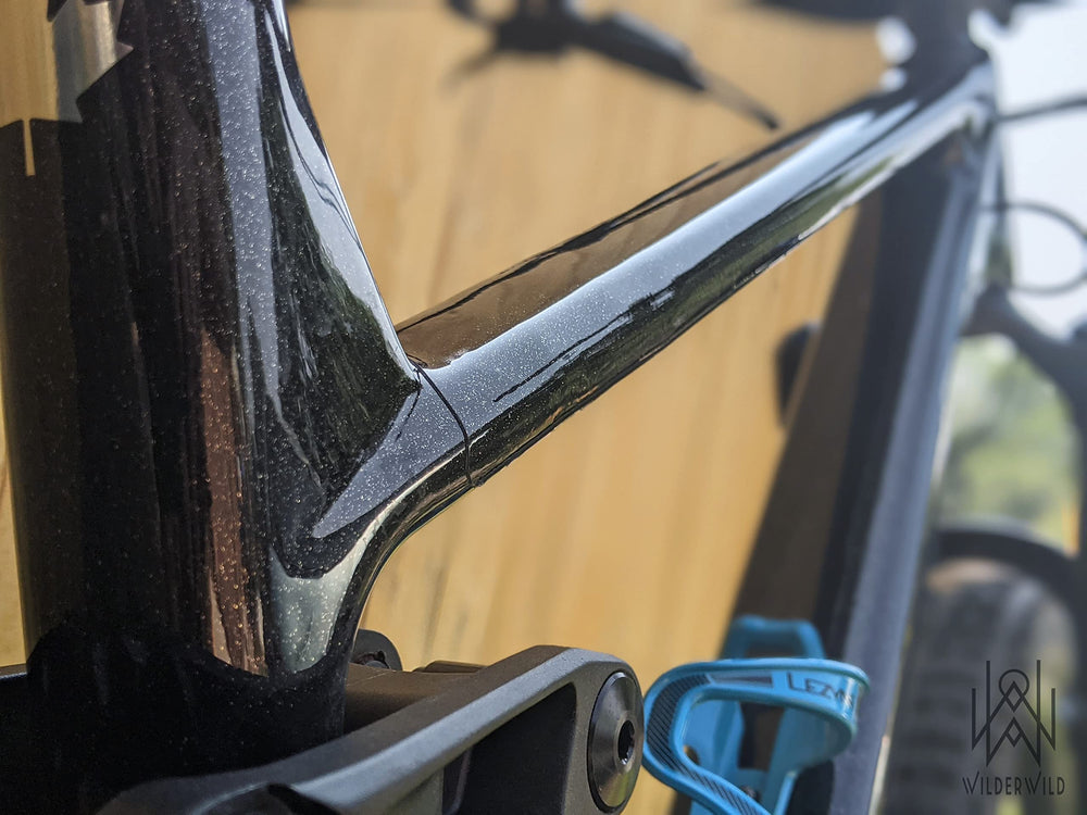 WilderWild on a mountain bike in trail use demonstrating outdoor protection benefits