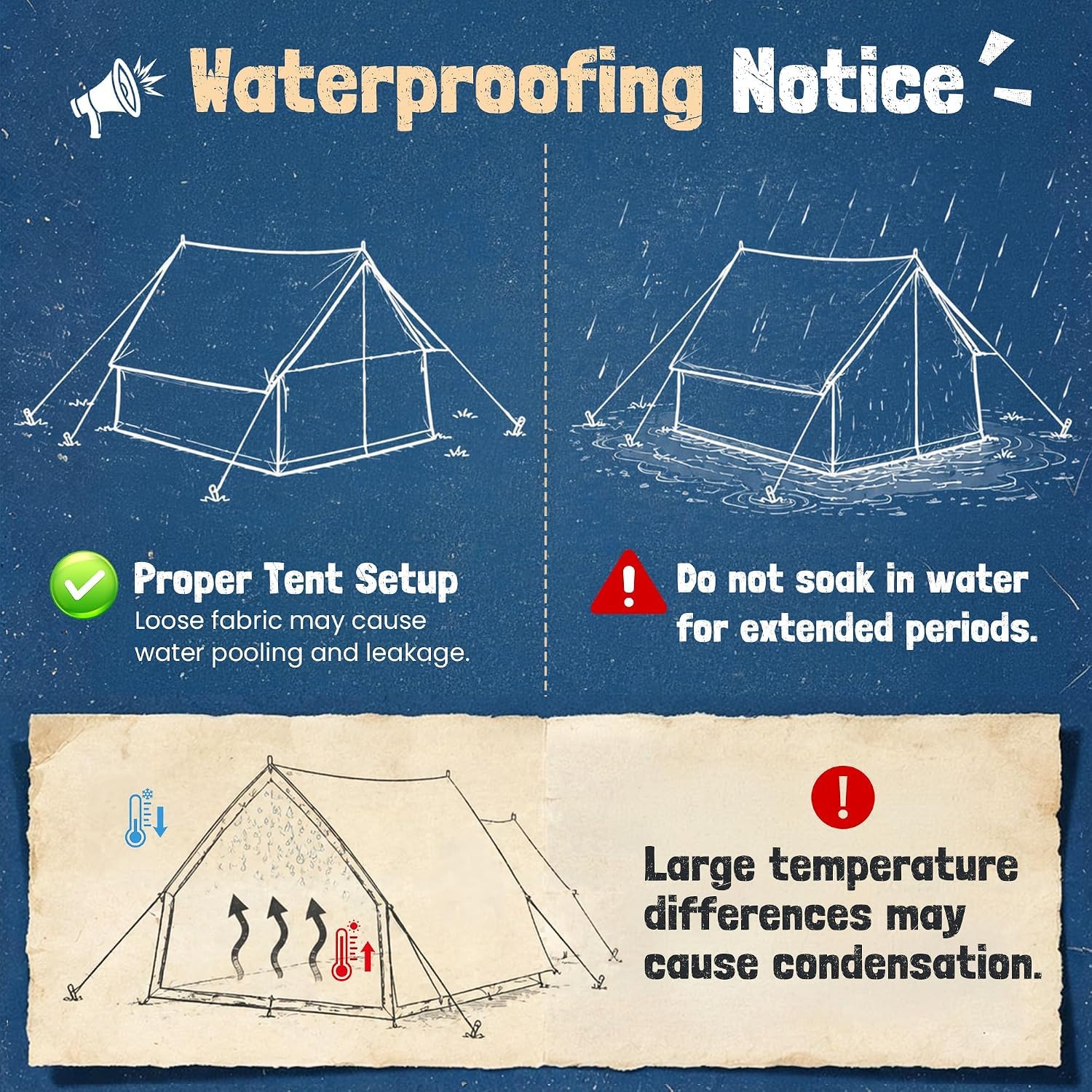 WildFinder nighttime camping scene showing cozy protected outdoor sleeping