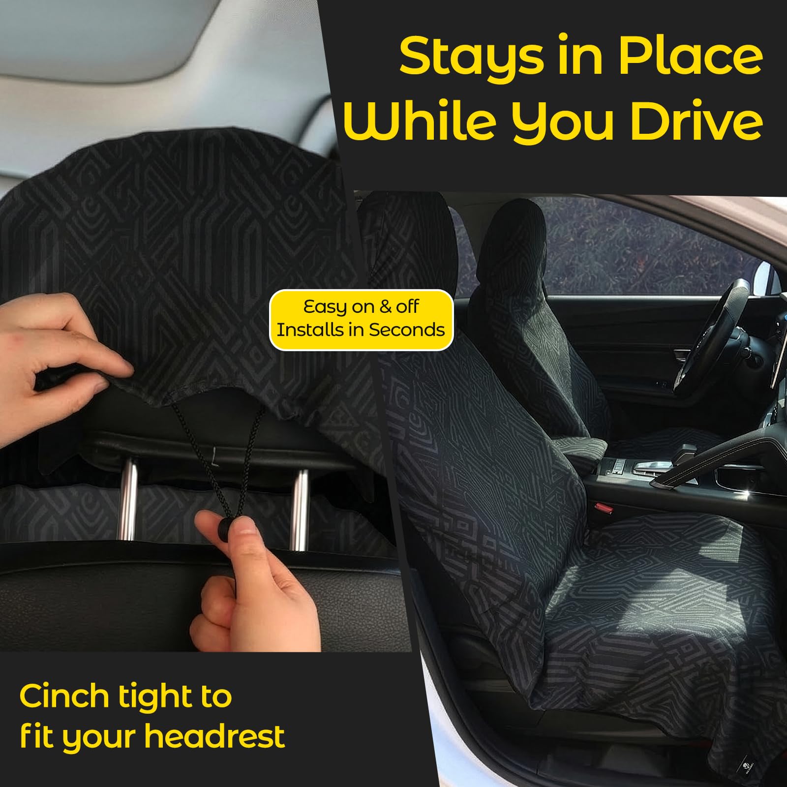 WILDOMS next to ruler showing full-sized fit for bucket seats