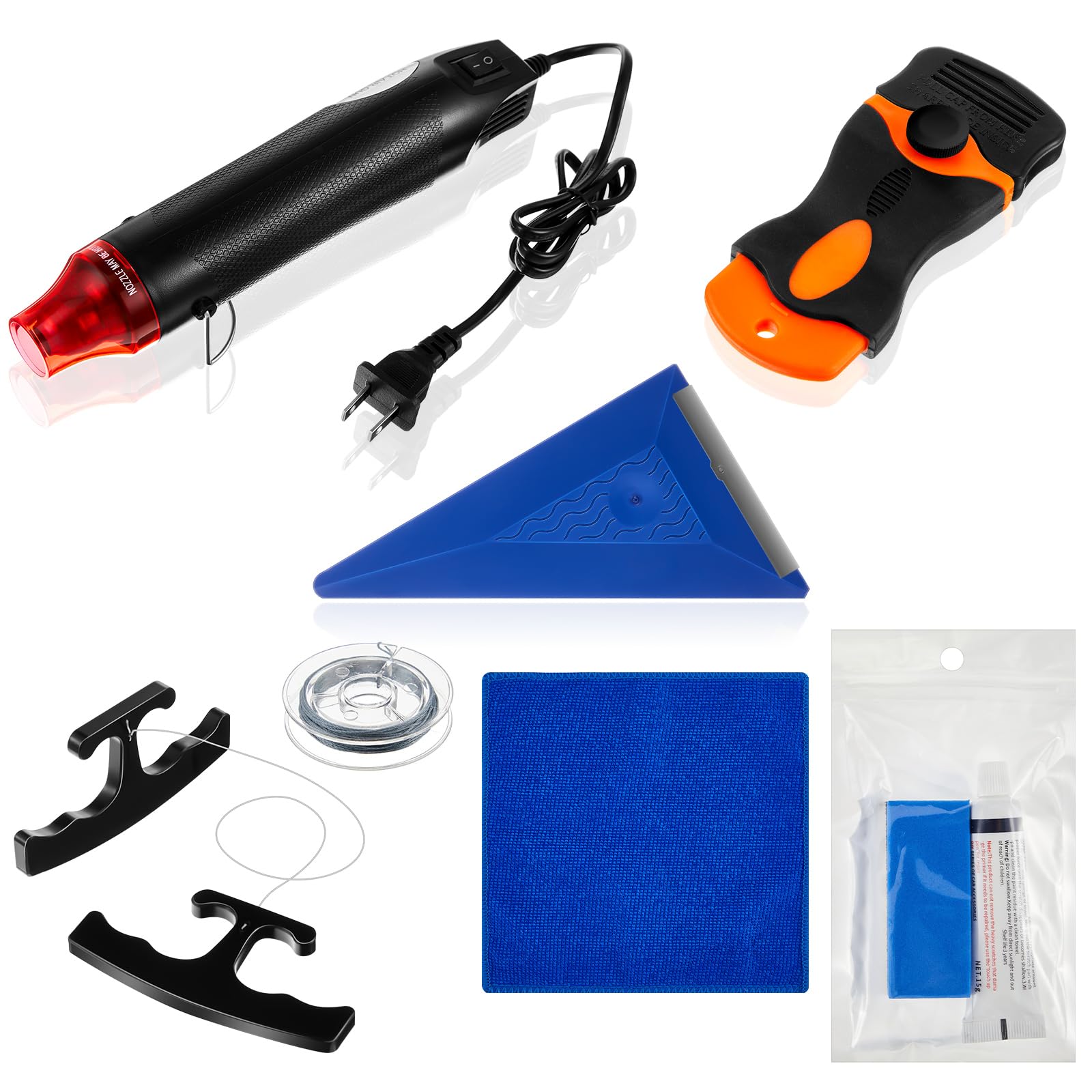 WILLBOND front view of full debadge kit showcasing included tools and convenience