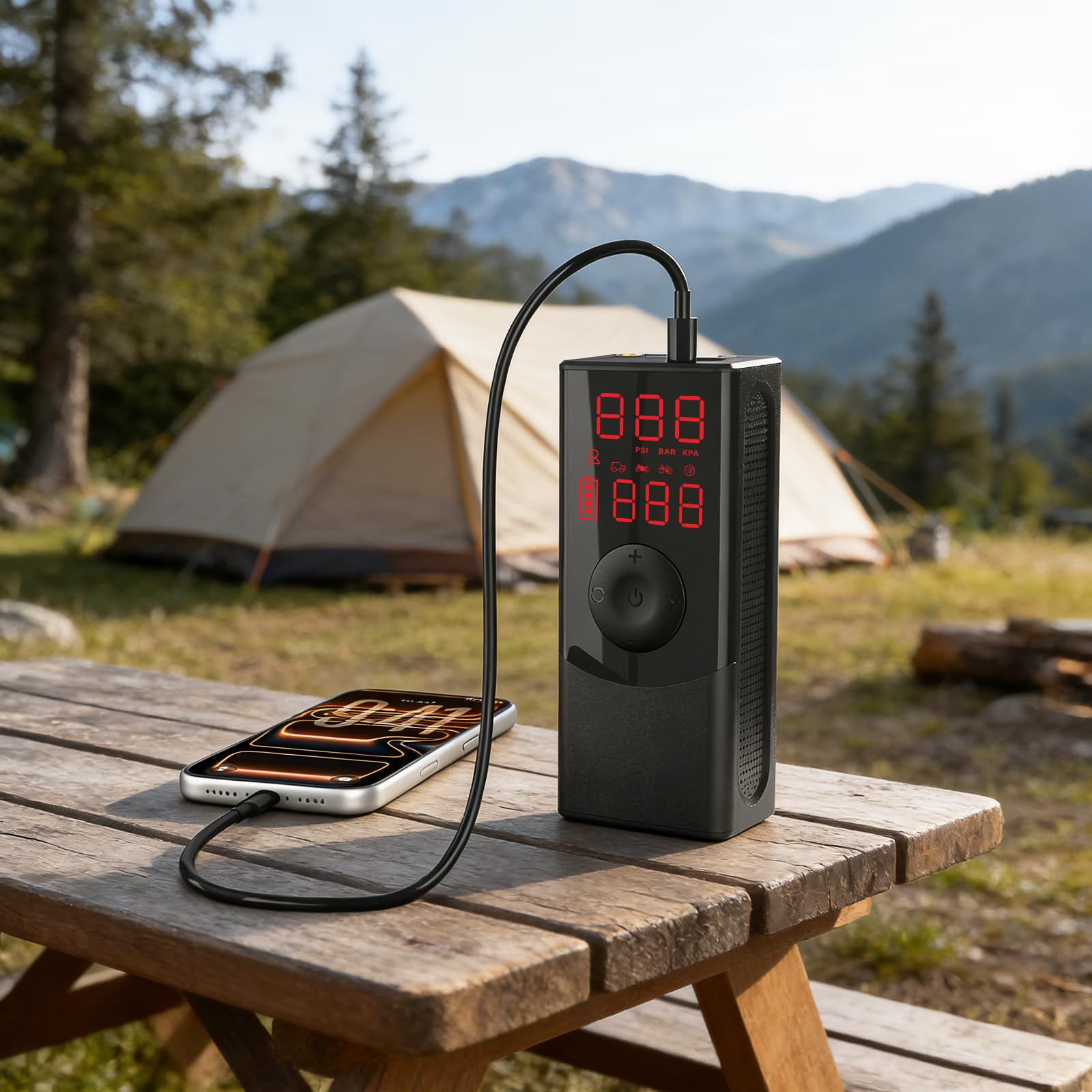 Wind&Moon 9000mAh battery and 84W motor exposed indicating long runtime
