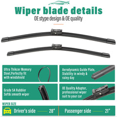 WINDSMILE blade aerodynamic profile detail that reduces wind lift at highway speeds