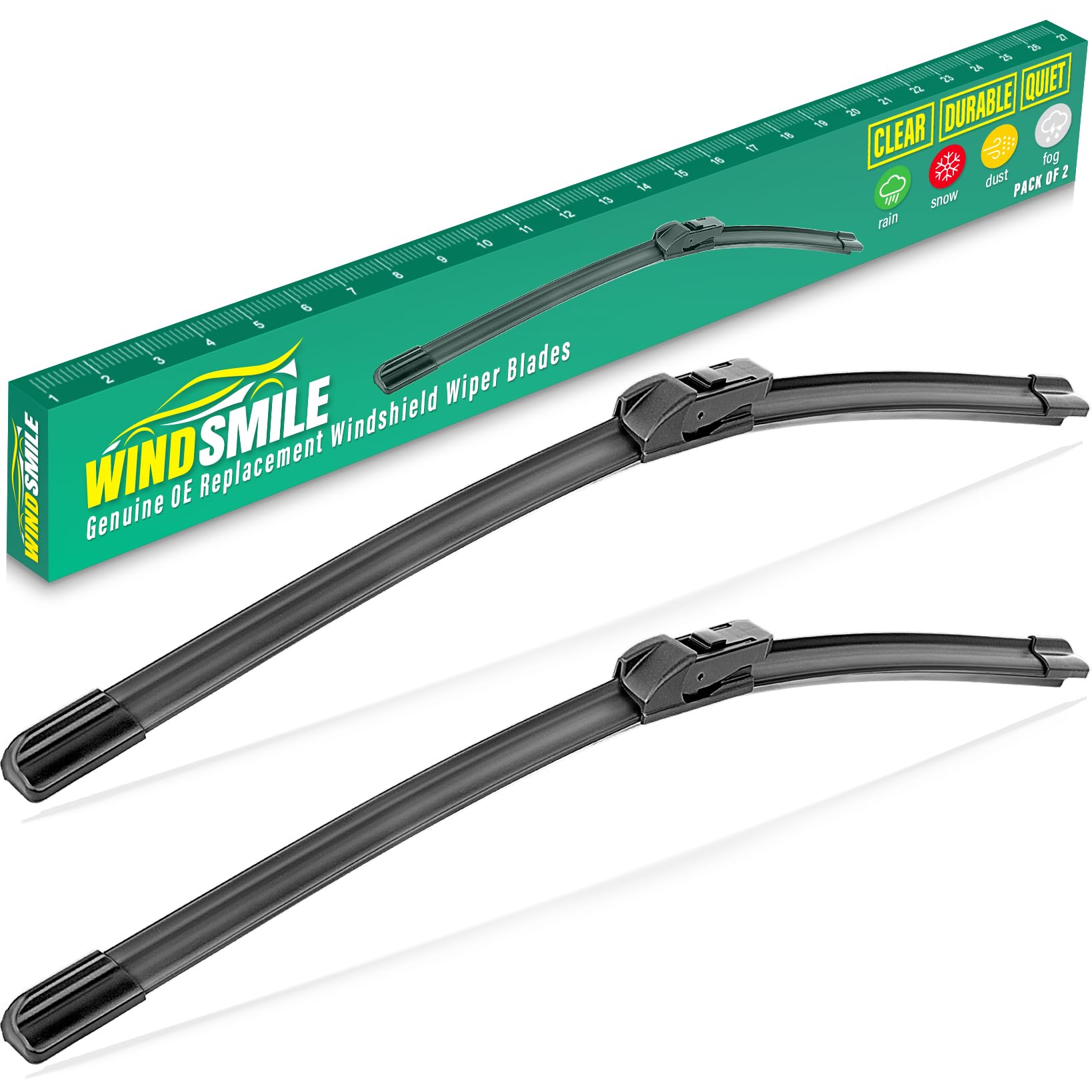 WINDSMILE front packaging for Chevy Trax showing fitted blade set and features