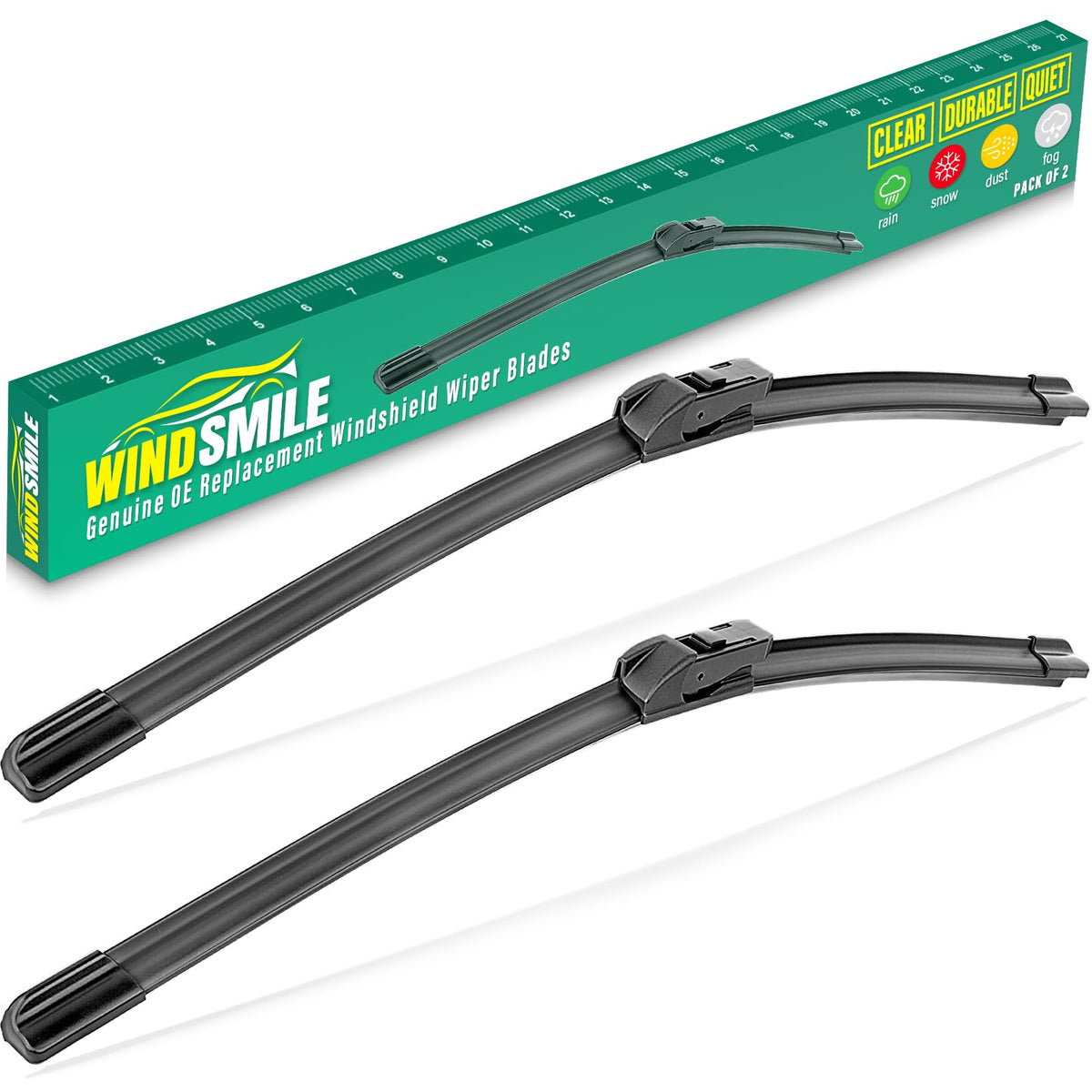 WINDSMILE front packaging for Chevy Trax showing fitted blade set and features