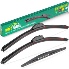 WINDSMILE front packaging showing set for Honda Pilot and easy fit benefits