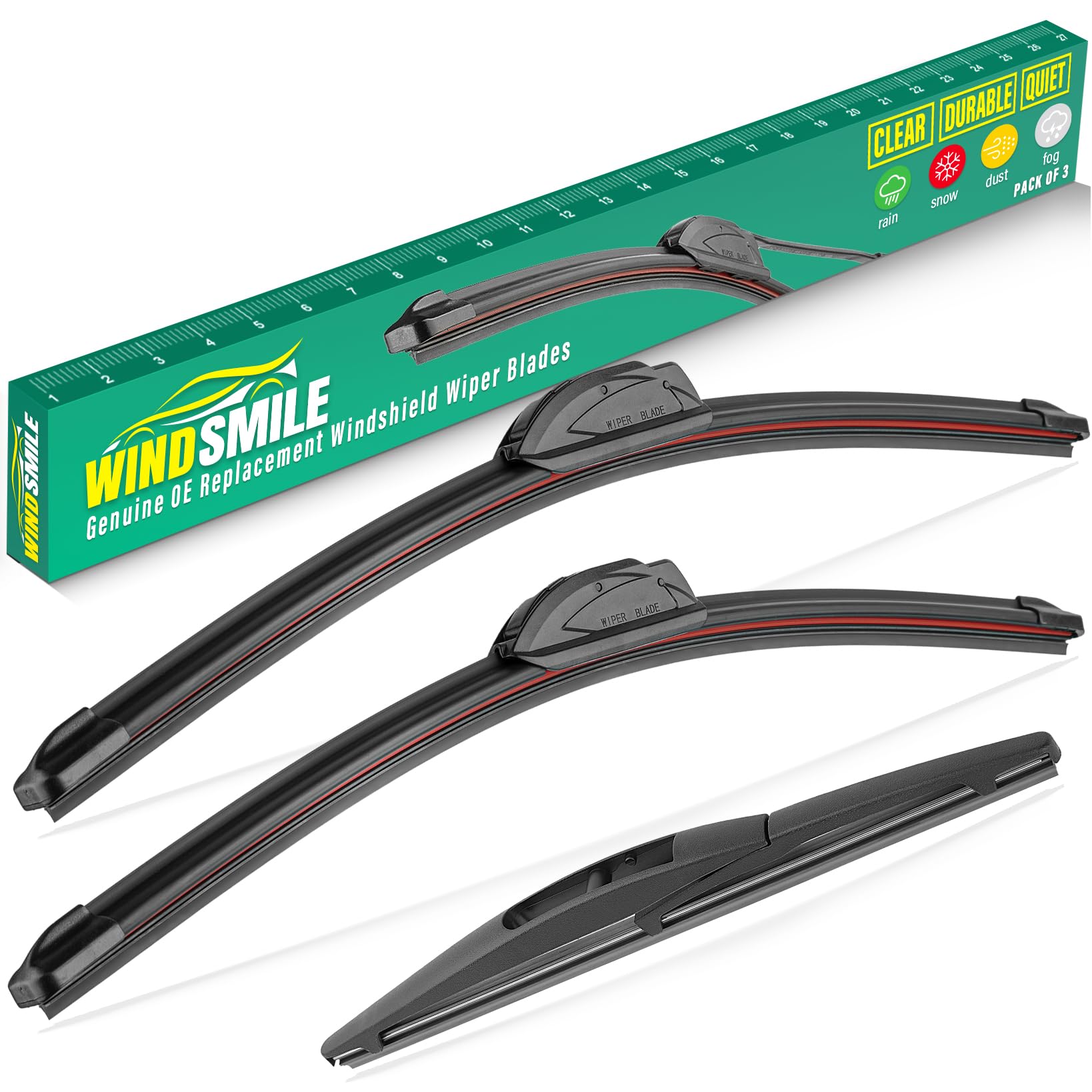WINDSMILE packaging front for Jeep Grand Cherokee L showing fitment benefit