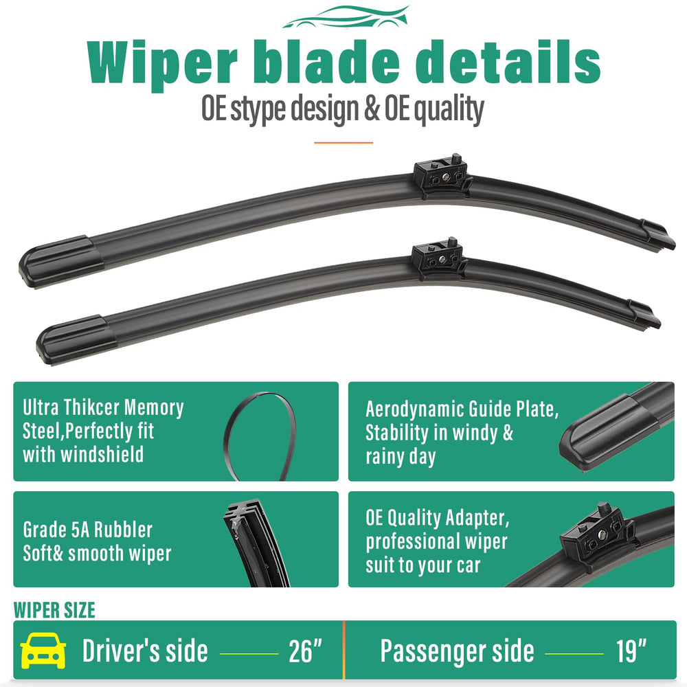 WINDSMILE installed 26 inch front blade improving driver visibility