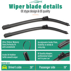 WINDSMILE installed 26 inch front blade improving driver visibility