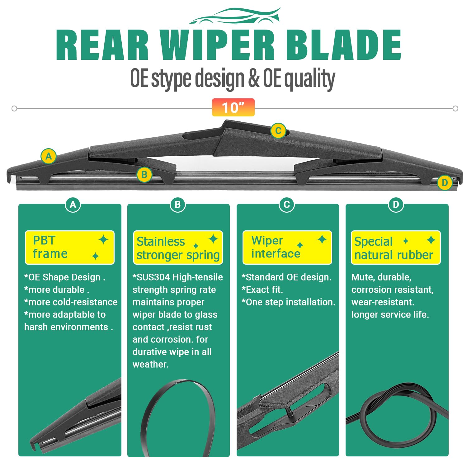 WINDSMILE wiper blade installed on Pathfinder front windshield improving visibility