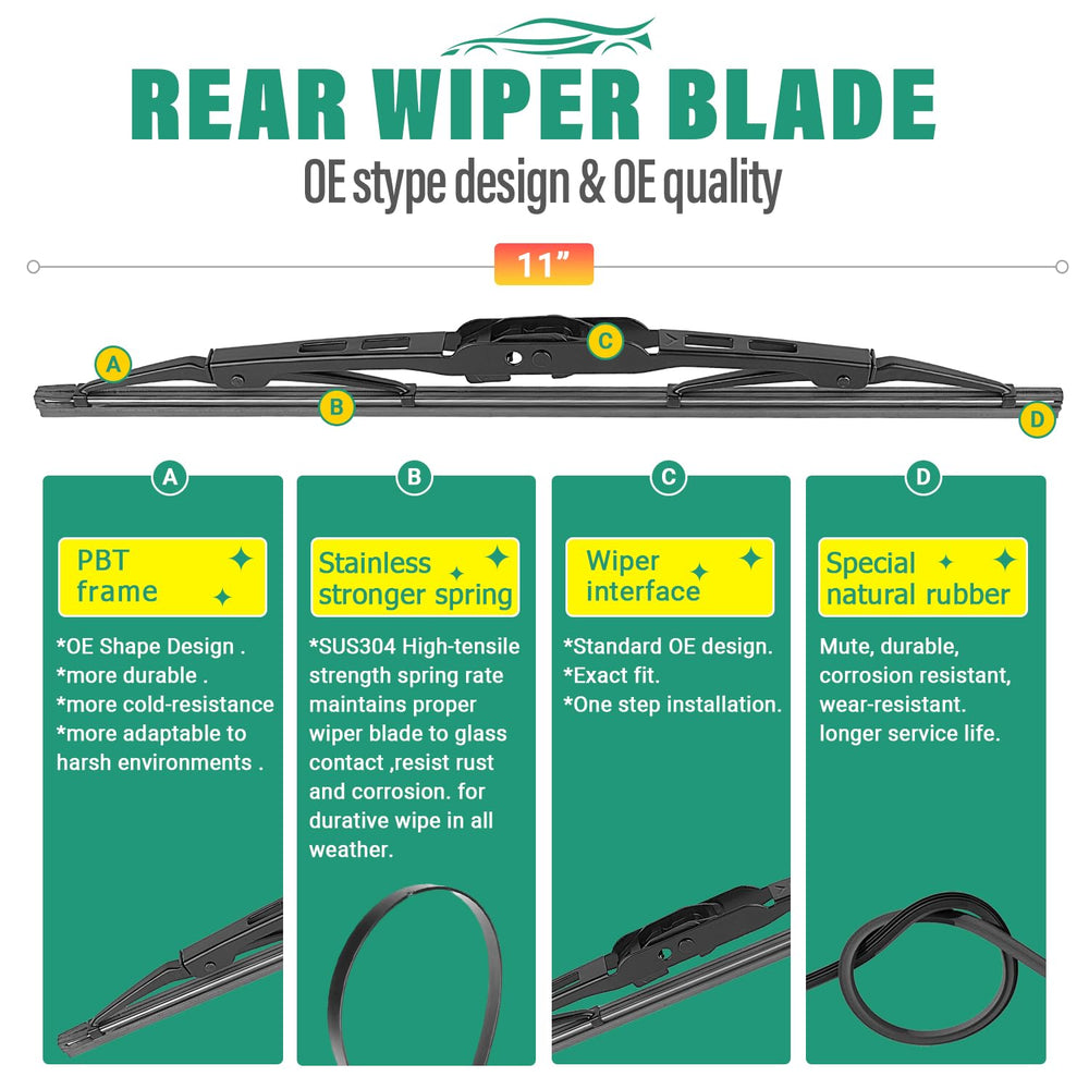 WINDSMILE wiper blade installed on Buick Enclave windshield improving visibility