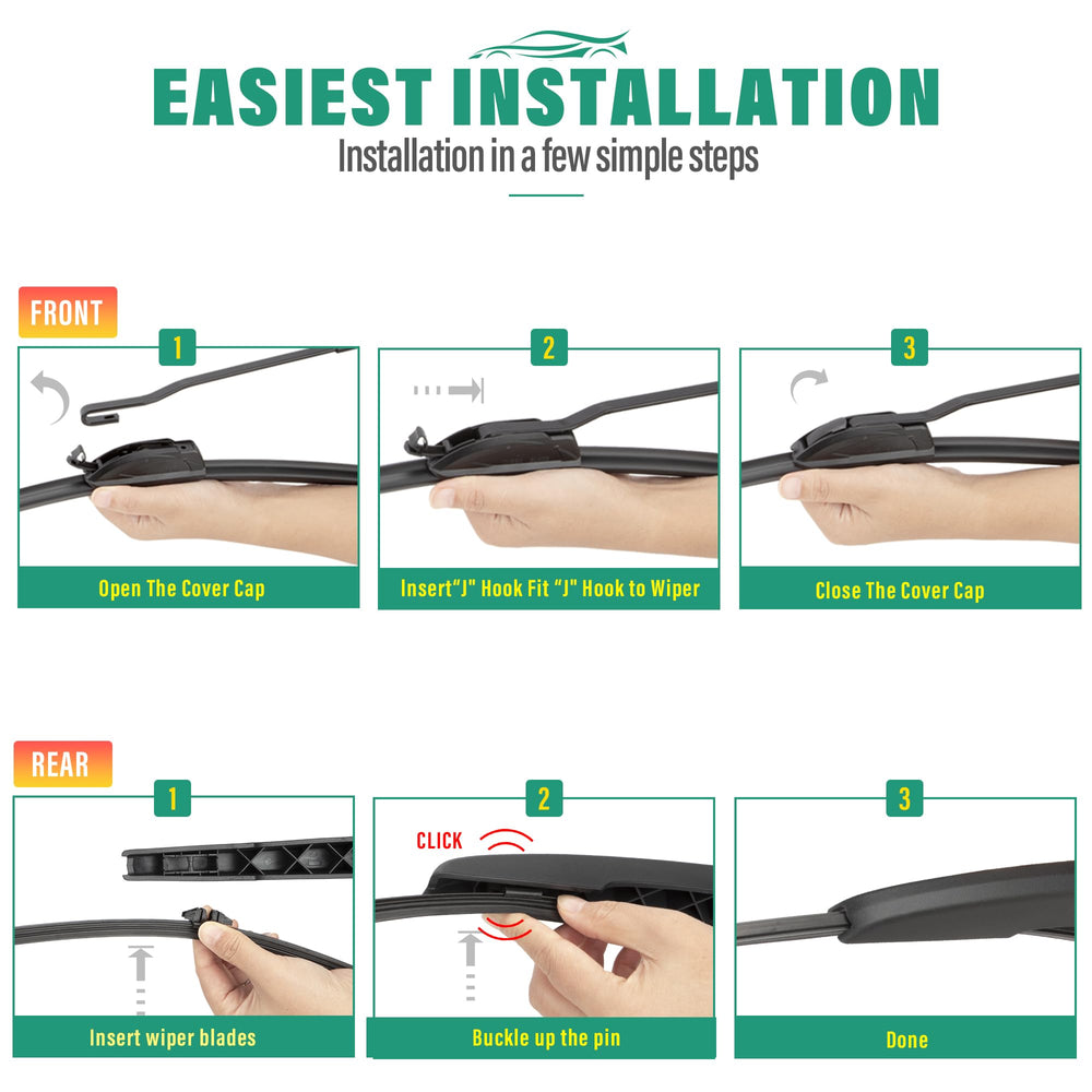 WINDSMILE blades in rainy drive scene enhancing safe visibility