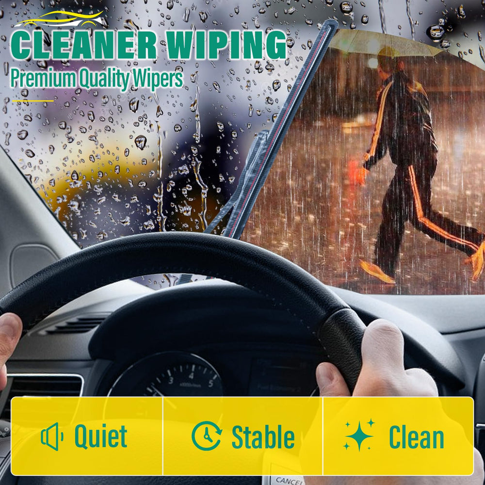 WINDSMILE lifestyle image of Civic in rain with improved windshield visibility