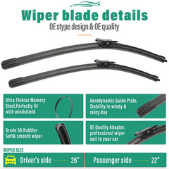 WINDSMILE 22-inch passenger blade profile showing quiet aerodynamic design