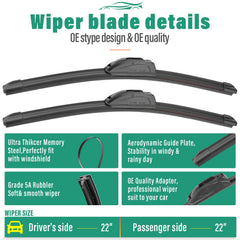 WINDSMILE rubber edge close-up showing streak-free wiping