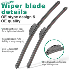 WINDSMILE rubber edge detail demonstrating streak-free wiping