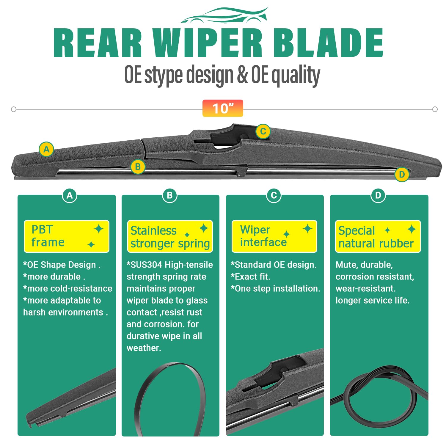 WINDSMILE blade wiping Chevy Spark windshield improving visibility benefit