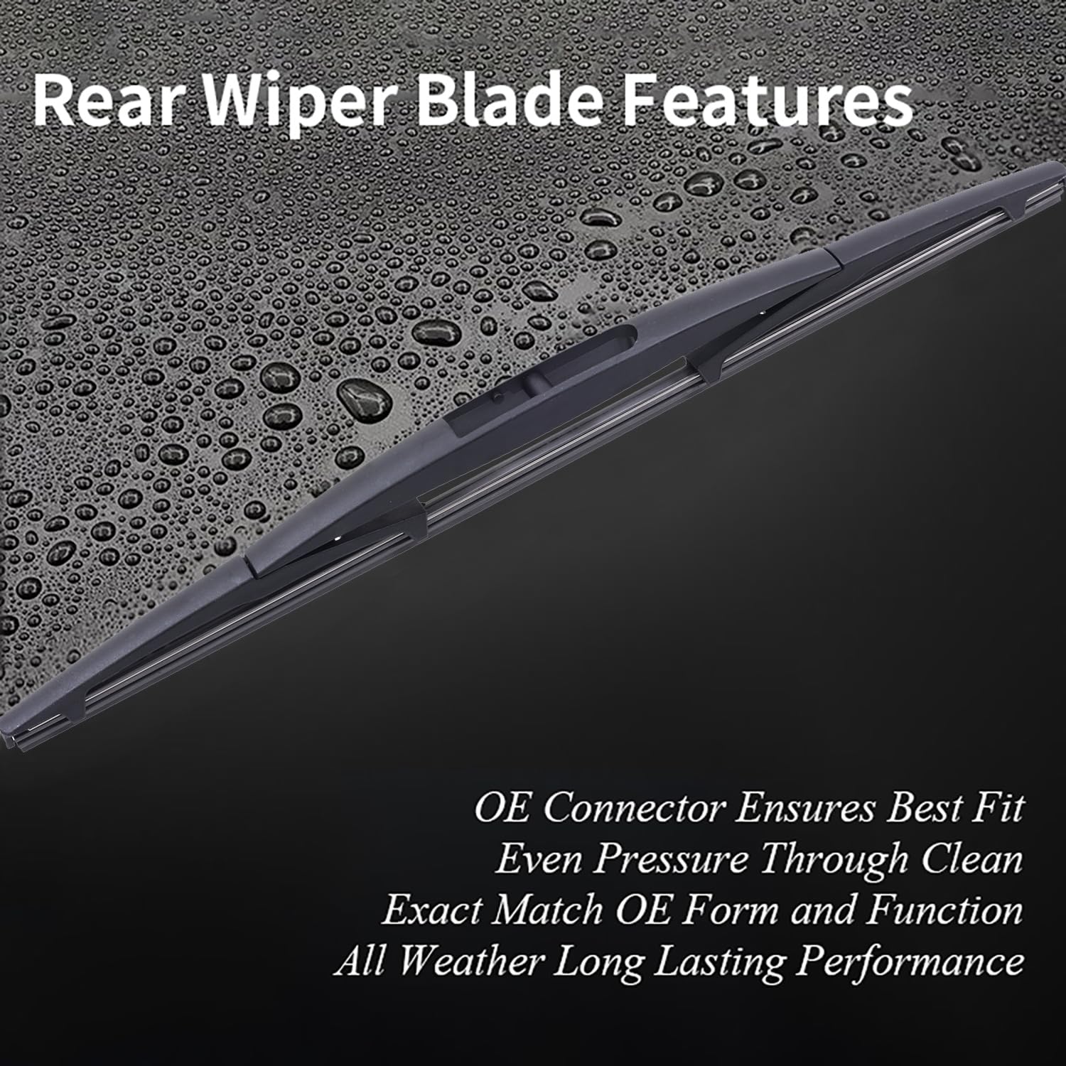 WINNERS rear wiper fitted on Subaru hatch for complete coverage