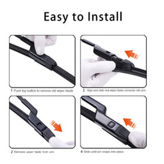 WINNERS preinstalled adapter on wiper arm for quick tool-free installation
