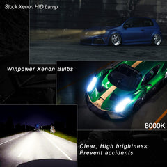 WinPower D1S bulb installed in headlight housing demonstrating plug-and-play fitment