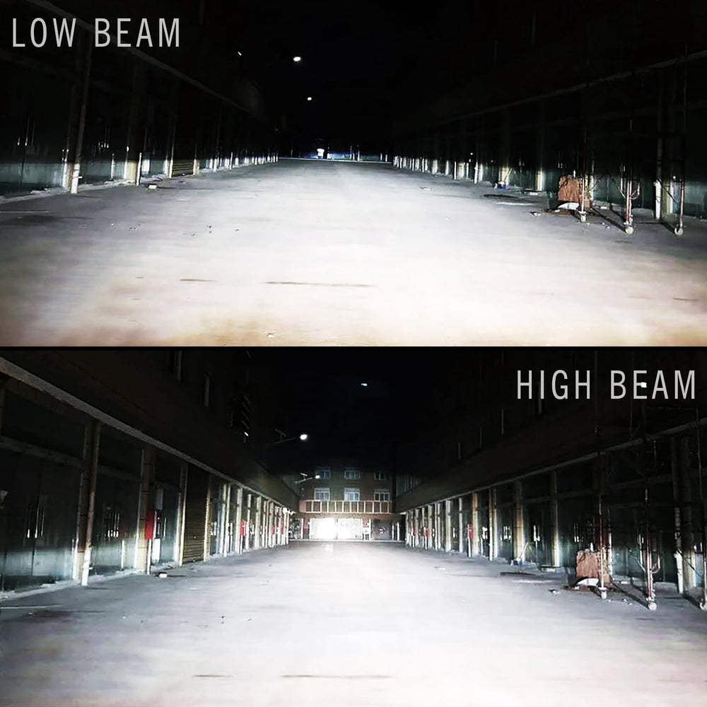 WinPower D5S beam pattern on road illustrating focused illumination and reduced glare