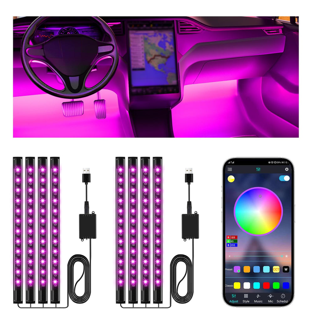 Winzwon front packaging showing two LED strips and USB cable benefit quick setup