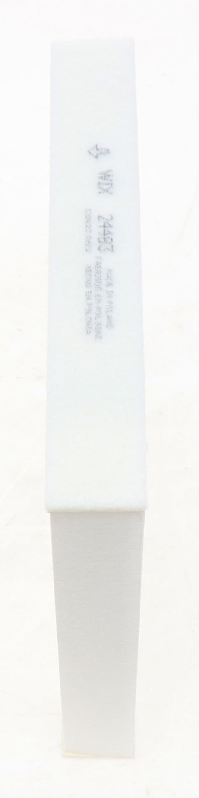 Wix 24483 package with dimensions labeled for storage and compatibility checking