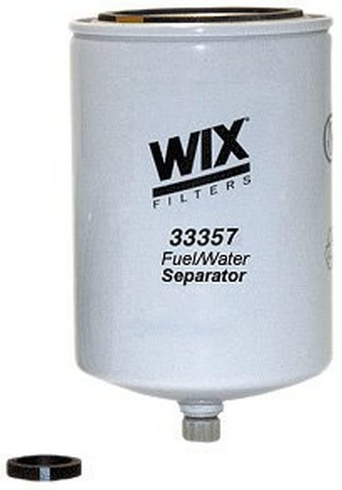 Wix 33357 front view showing spin-on filter and easy-install benefit