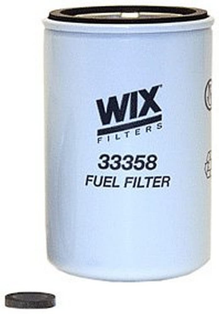 WIX 33358 front view showing label and benefit of reliable fuel protection