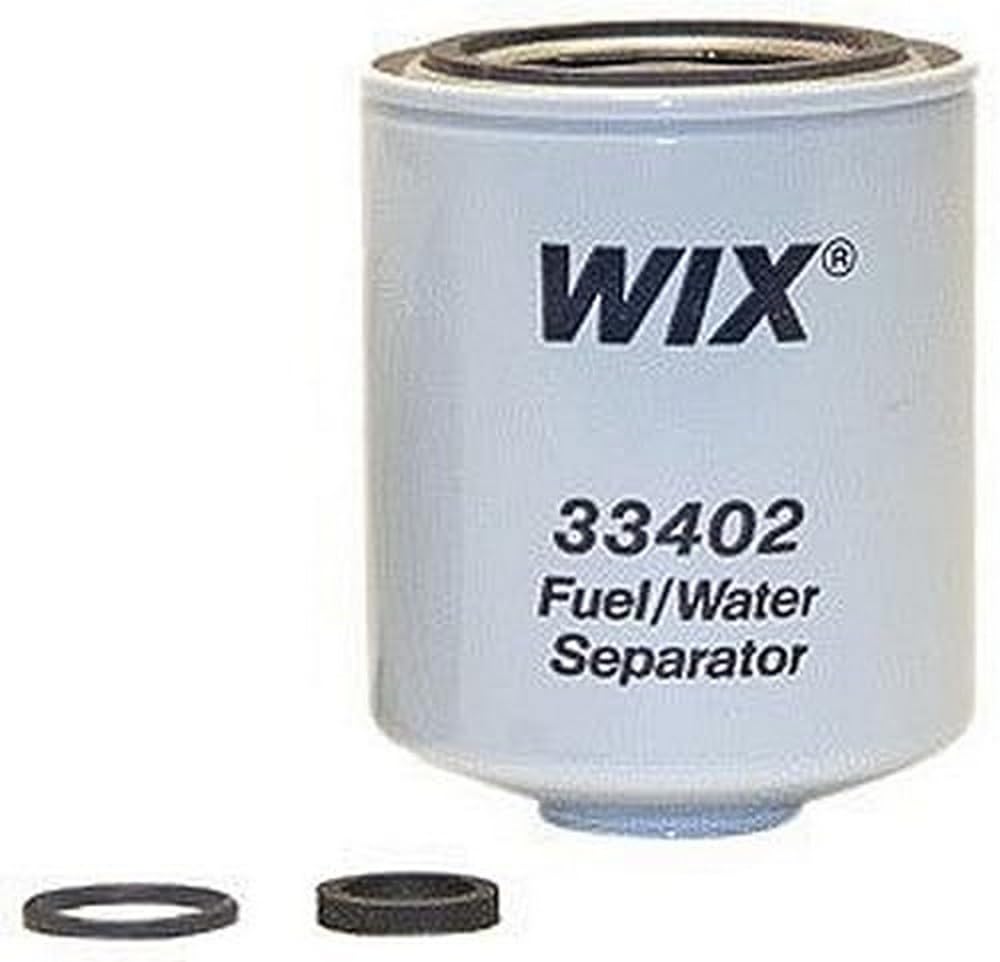 Wix 33402 front view showing spin-on filter protecting fuel system