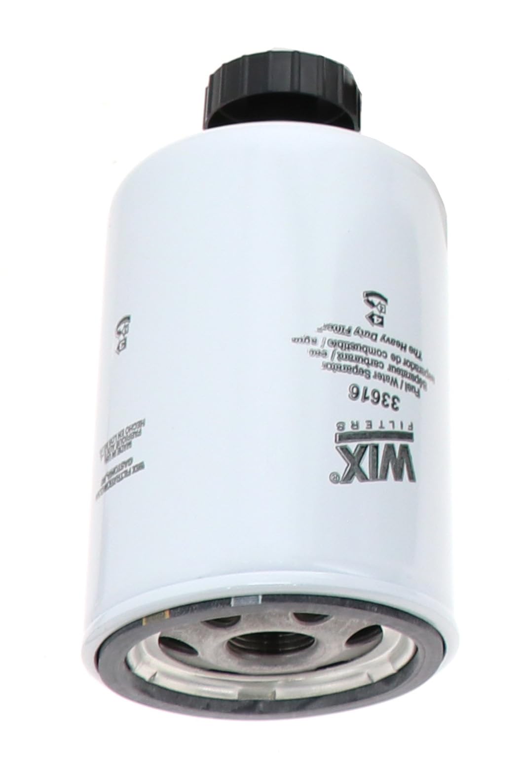 WIX 33616 alongside a ruler for size comparison showing compact design and serviceability