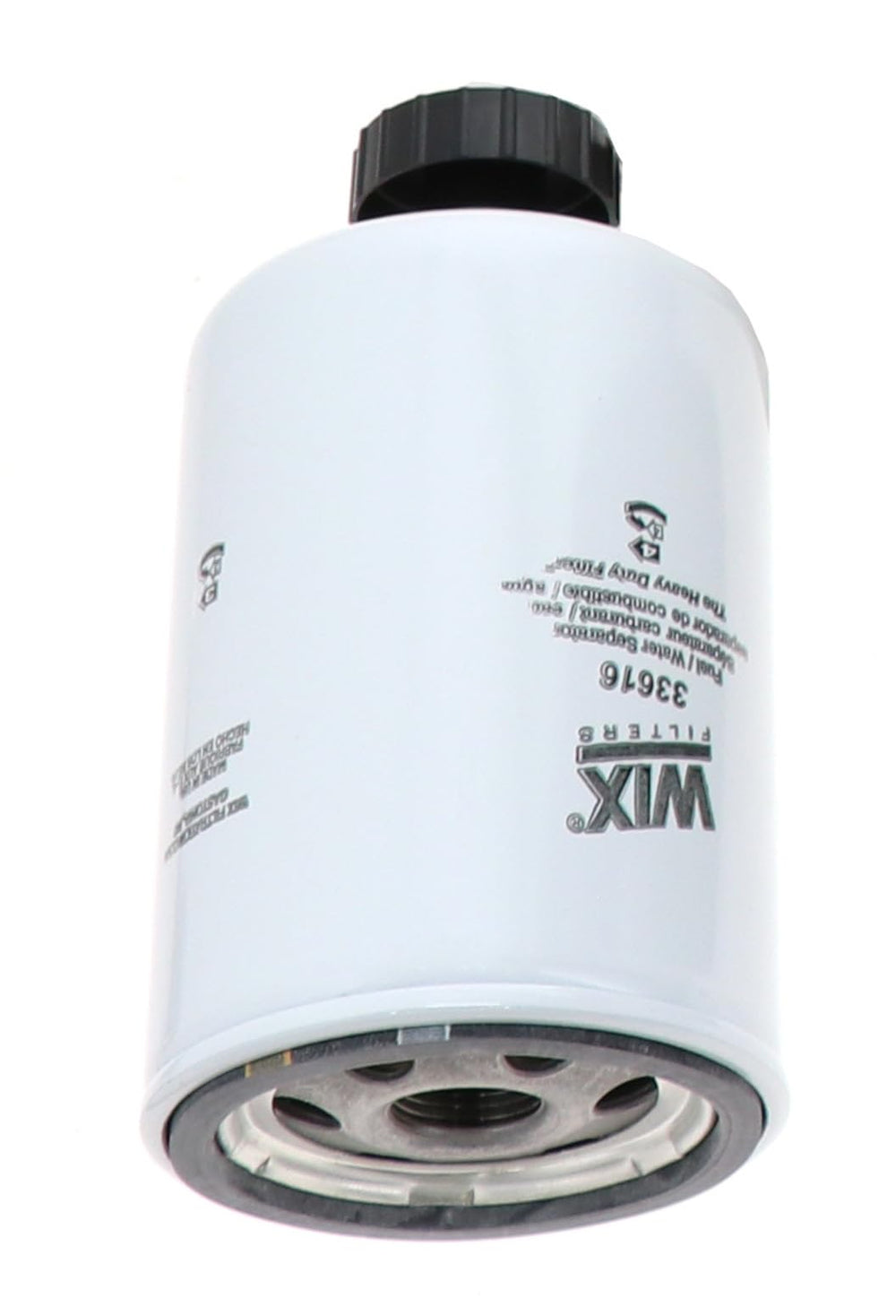 WIX 33616 alongside a ruler for size comparison showing compact design and serviceability