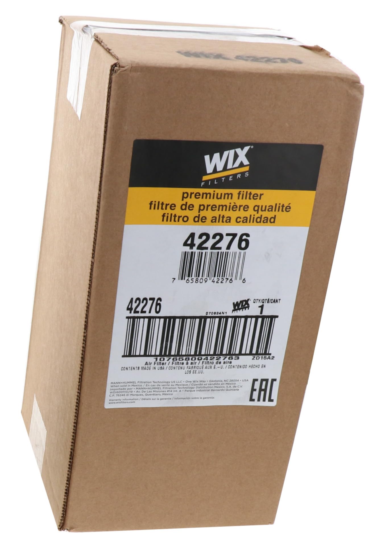 Wix 42276 next to ruler showing scale for correct replacement
