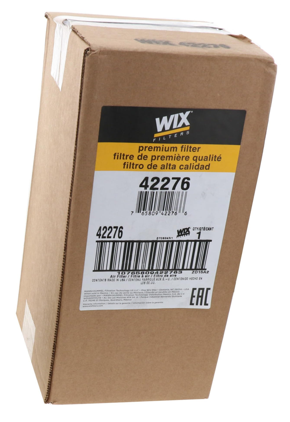 Wix 42276 next to ruler showing scale for correct replacement
