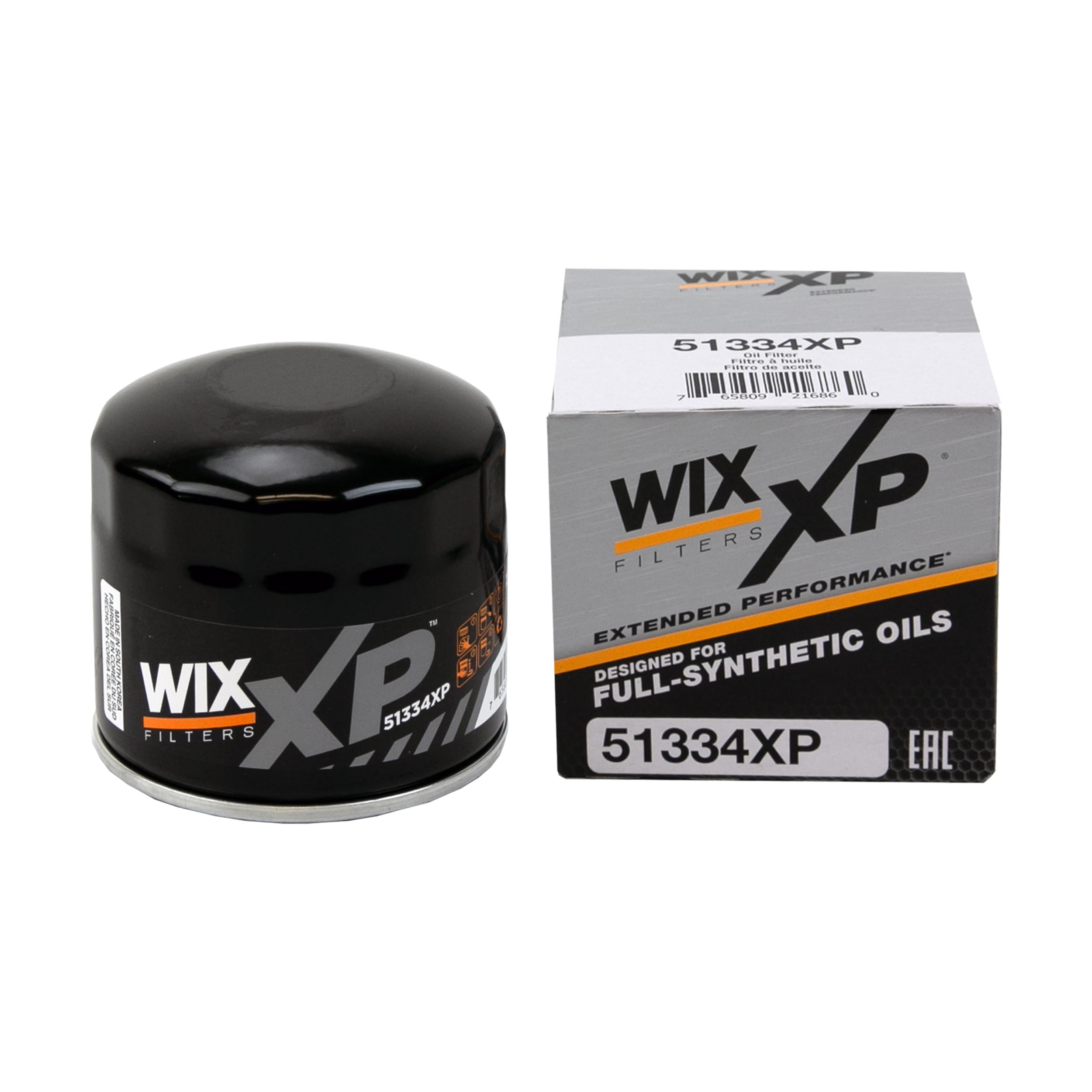 WIX 51334XP front view showing label and canister for reliable protection