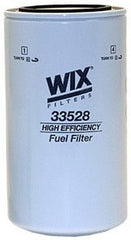 WIX fuel filter front view showing sturdy build for improved fuel cleanliness