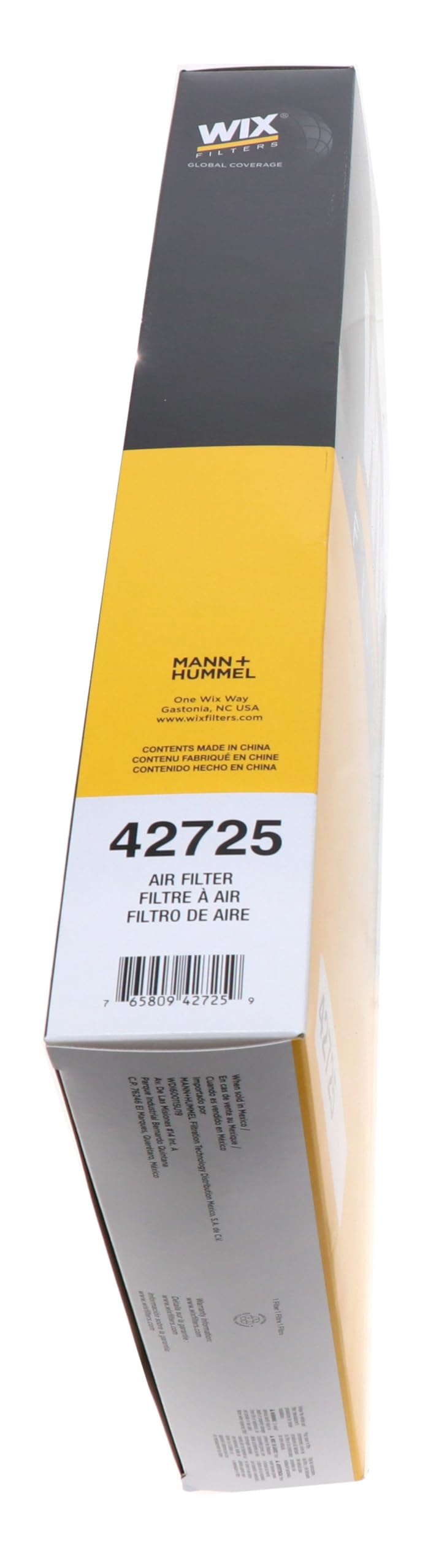 WIX filter label and specs highlighting brand reliability and part details