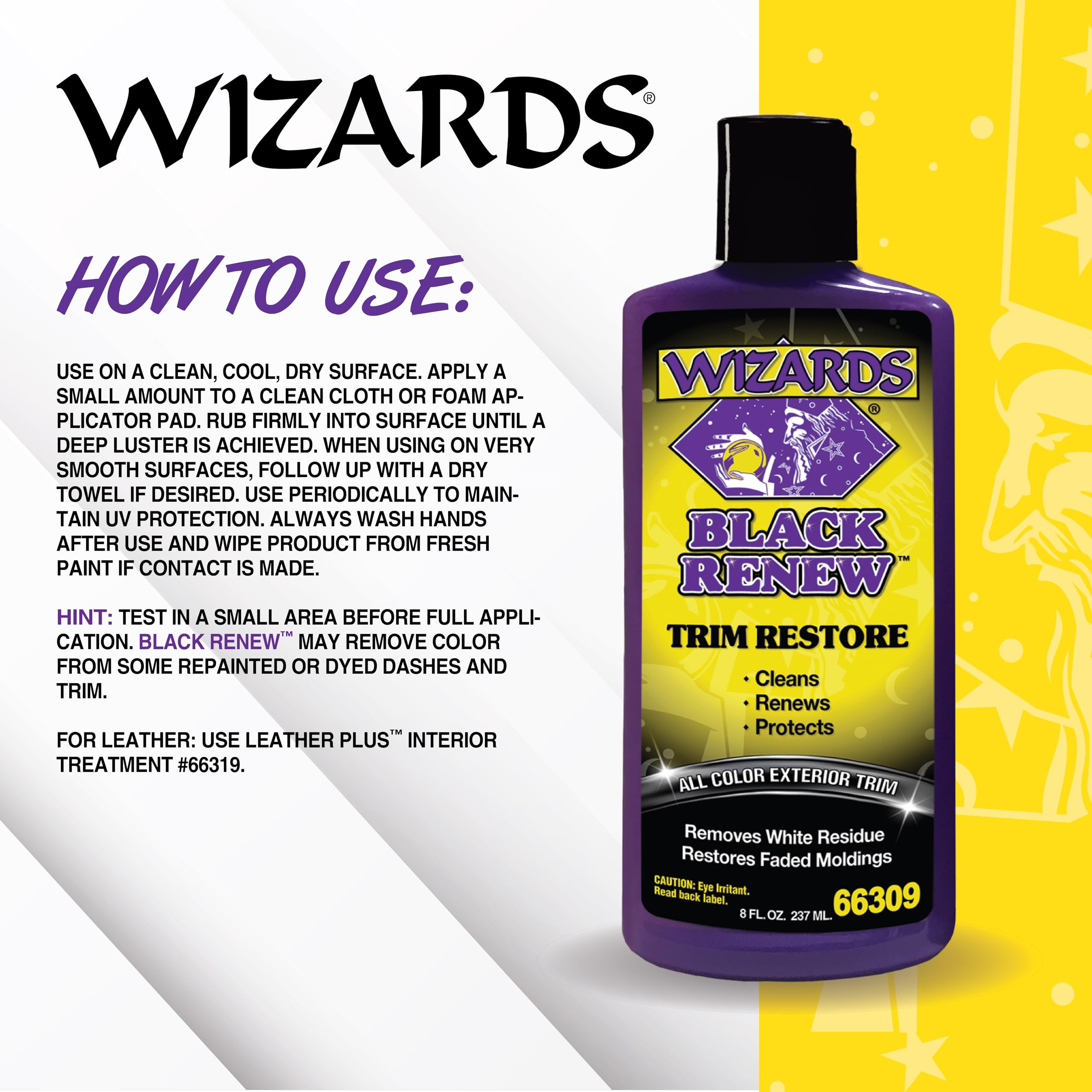 Wizards being applied to a fender flare demonstrating color restoration benefit