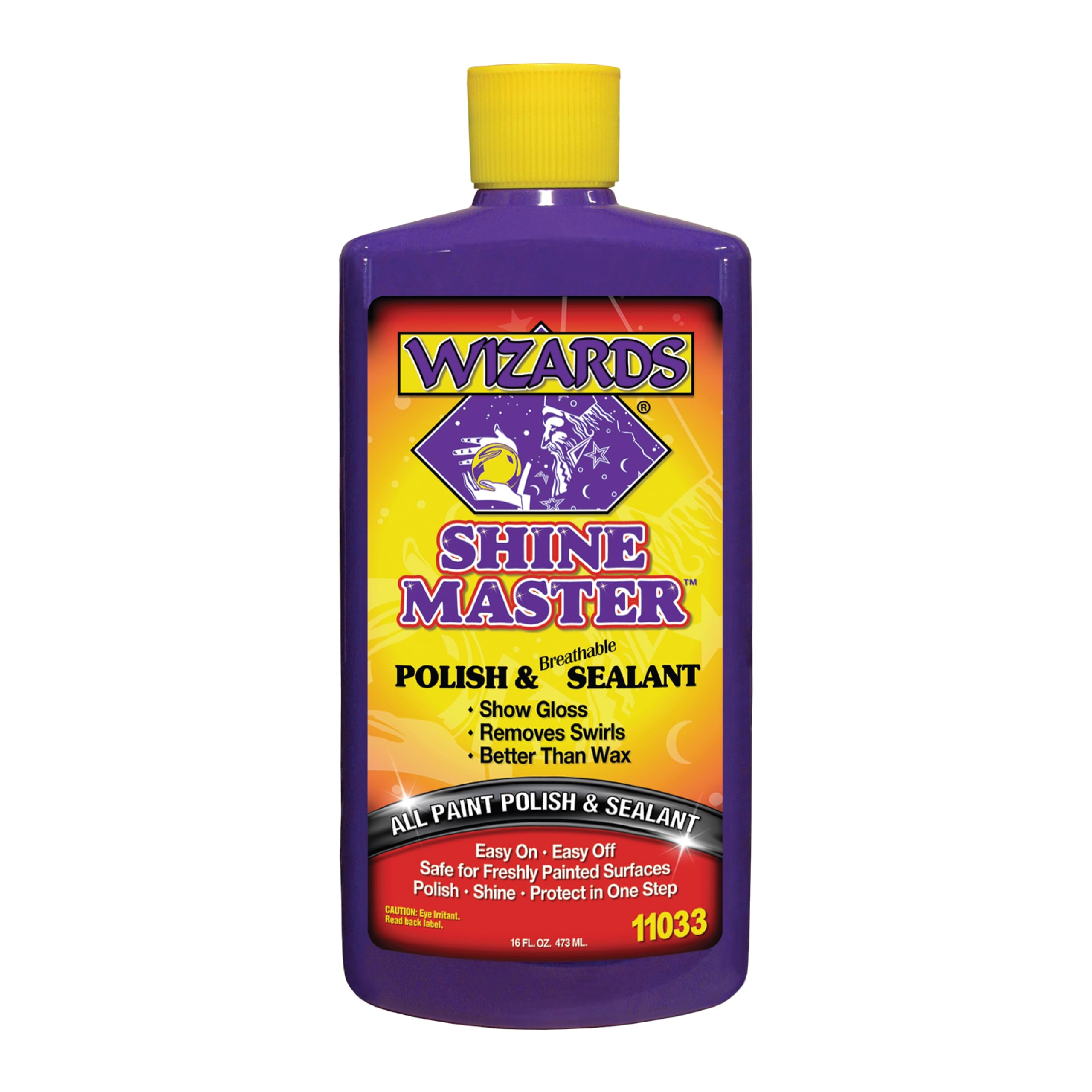 Wizards front label showing product identity and usage benefits