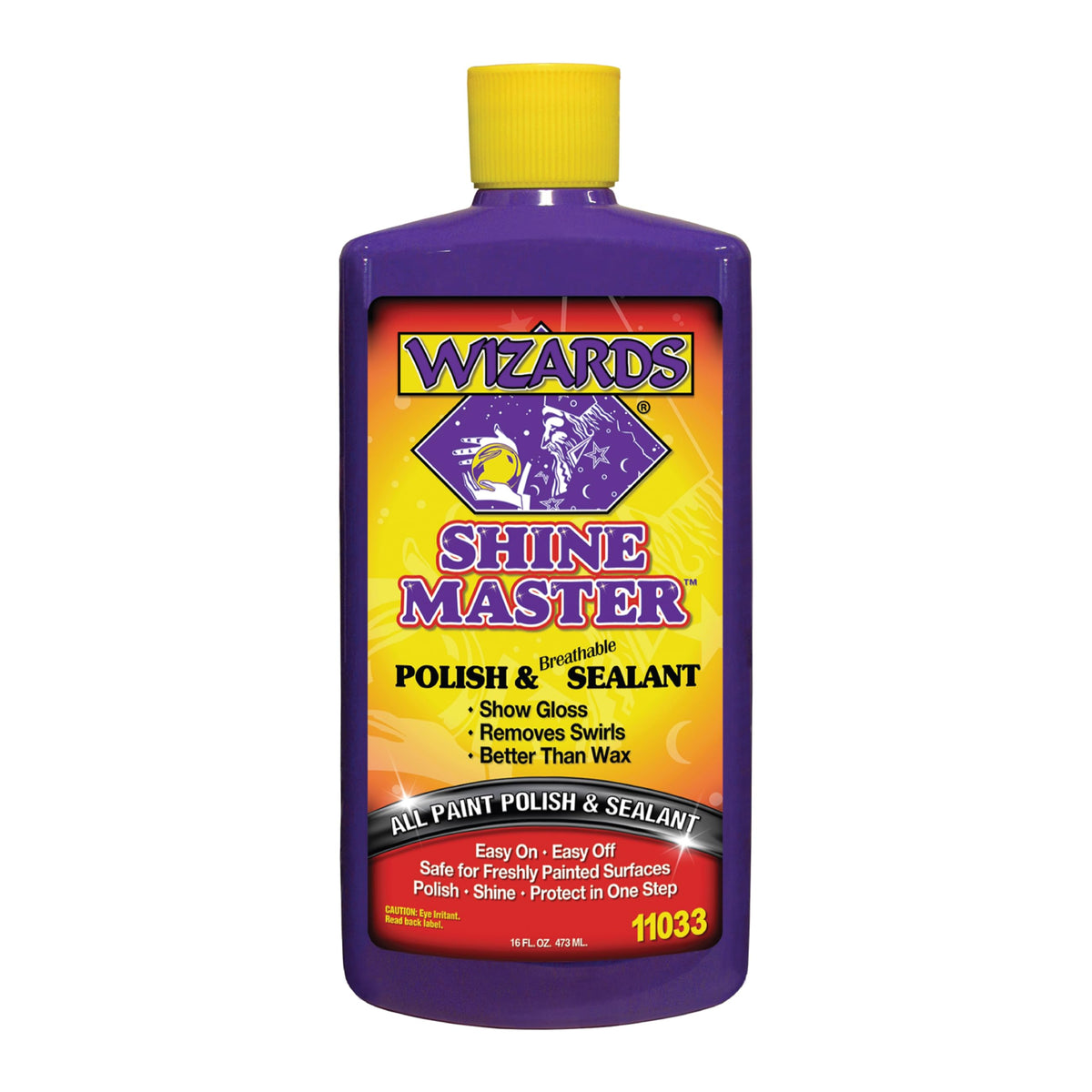 Wizards front label showing product identity and usage benefits