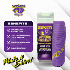 Wizards fiber close-up revealing soft synthetic pile, protects paint